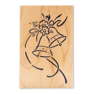 Vintage Y2K Great Impressions‎ Stamp K58 Wood Mounted Craft Bridal Wedding Bells